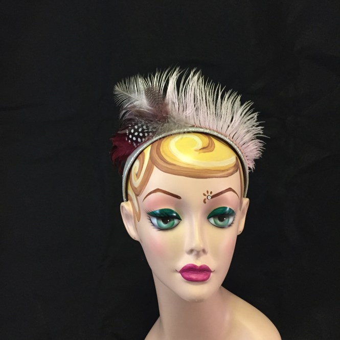 Pink, Burgundy, & Purple Feather Headband - Music Festival, Races, Wedding, Evening, Special Occasion Headpiece